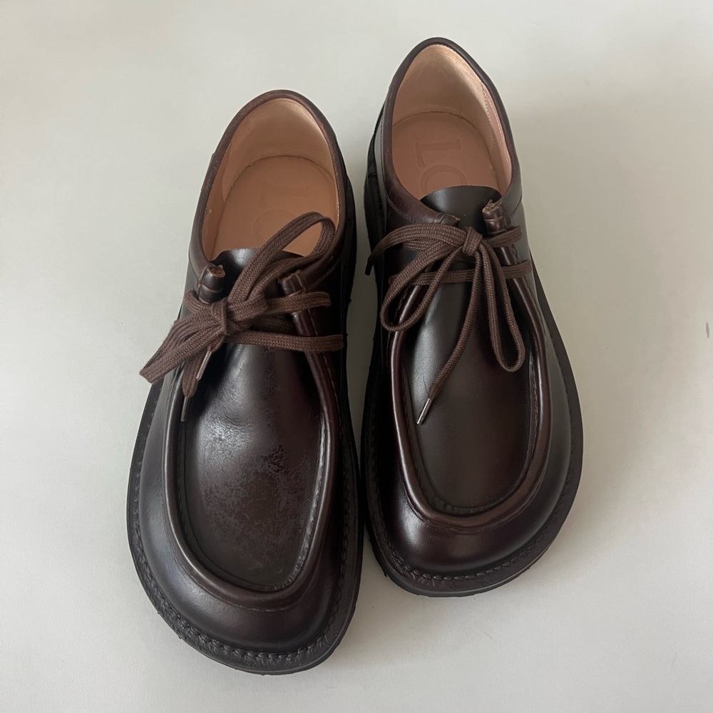 Loewe Faro Leather Loafer Shoes - Picture 3 of 6